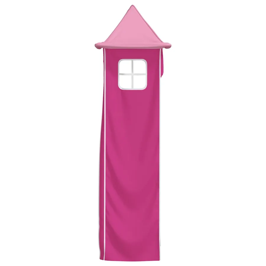 Rideaux pour lit mezzanine avec tunnel et tour rose - 17