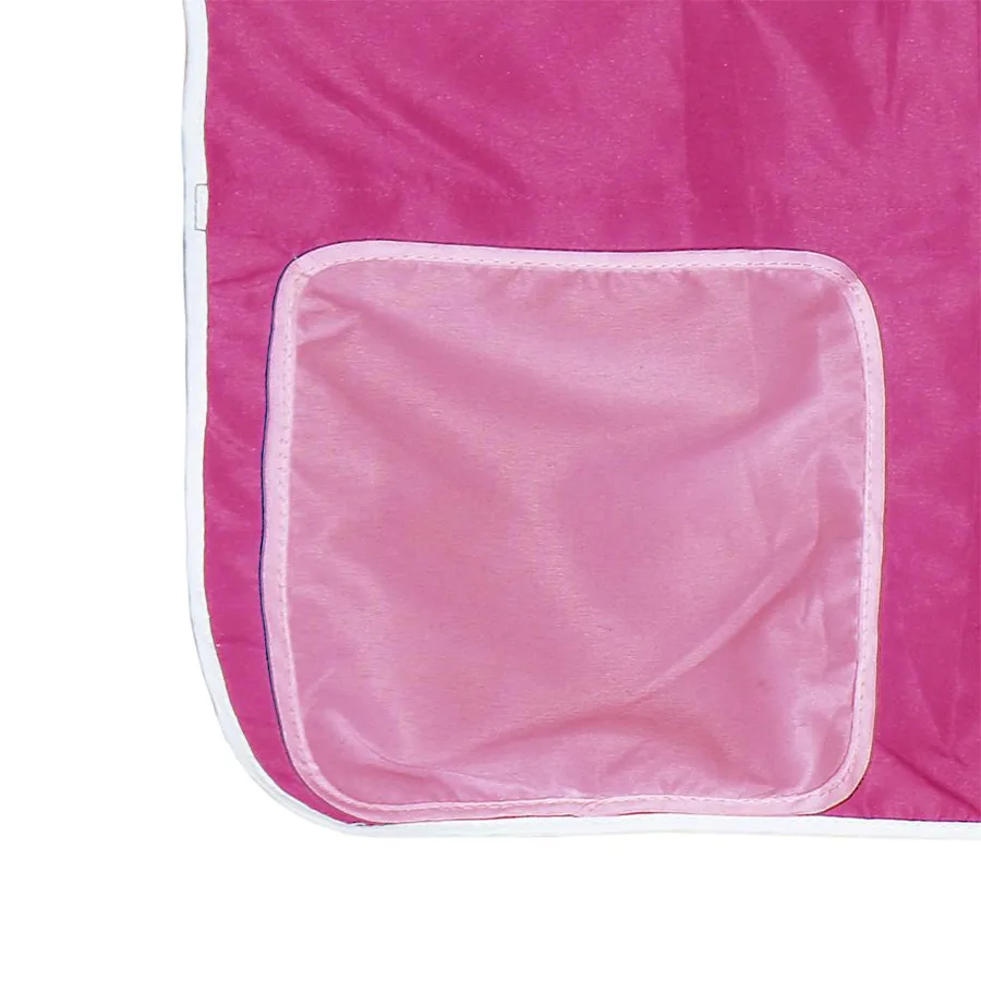 Rideaux pour lit mezzanine avec tunnel et tour rose - 20