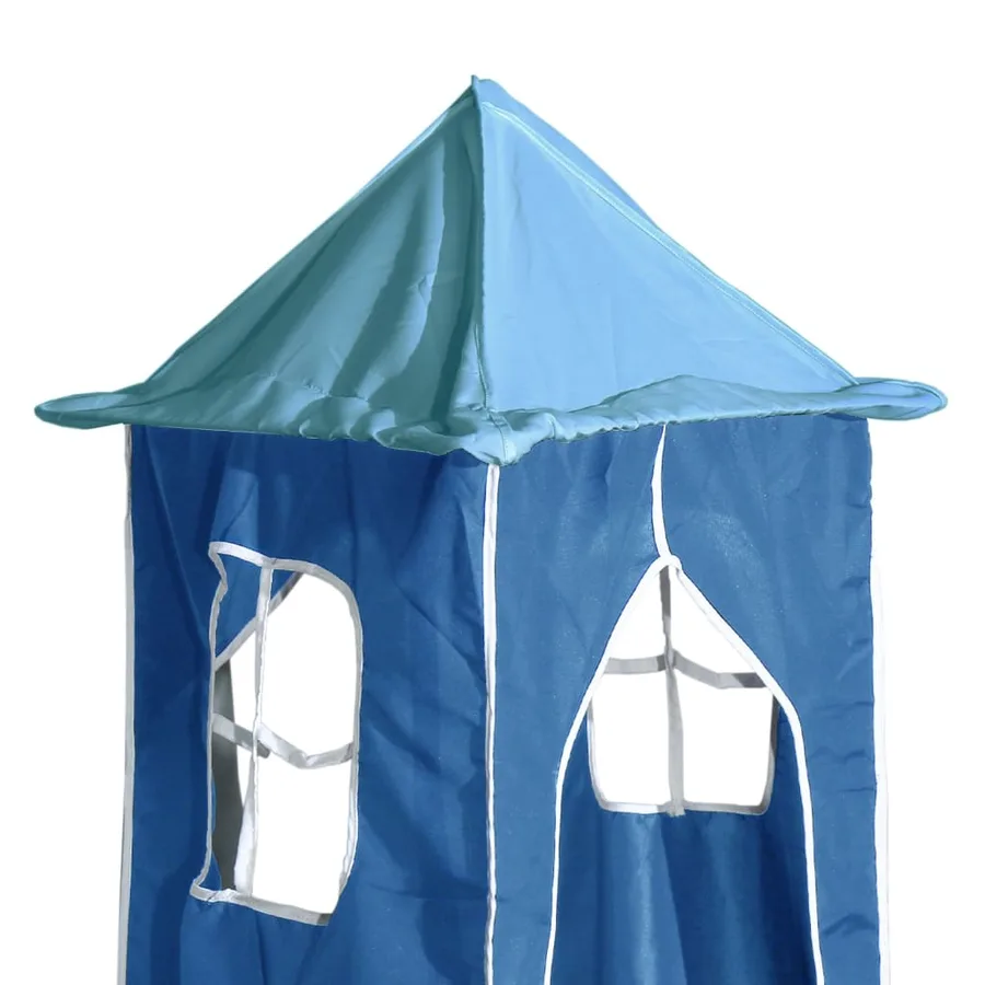 Rideaux pour lit mezzanine avec tour bleu polyester - 18