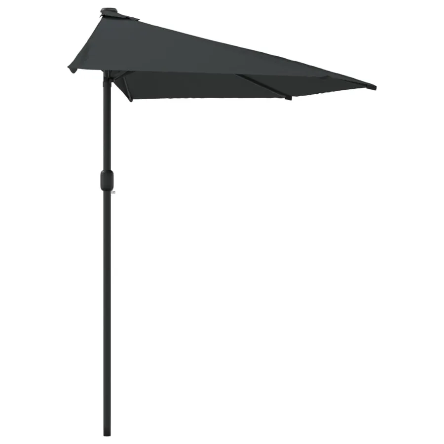 Parasol de balcon et mât en aluminium Anthracite 270x144cm Demi - 4