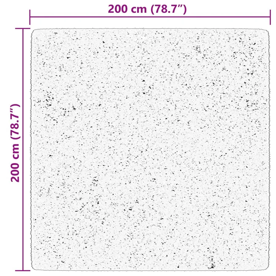 Tapis HUARTE à poils courts doux et lavable noir 200x200 cm - 10
