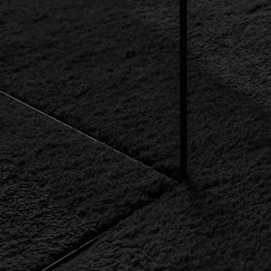 Tapis HUARTE à poils courts doux et lavable noir 200x200 cm - 8