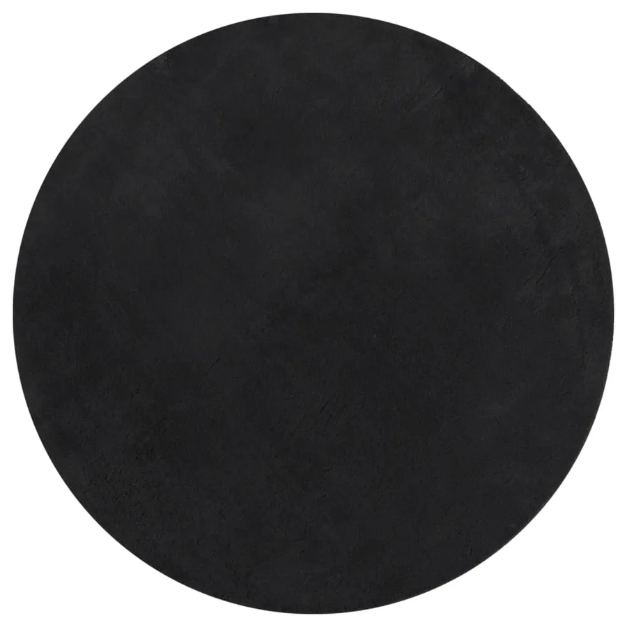 Tapis HUARTE à poils courts doux et lavable noir Ø 120 cm - 2
