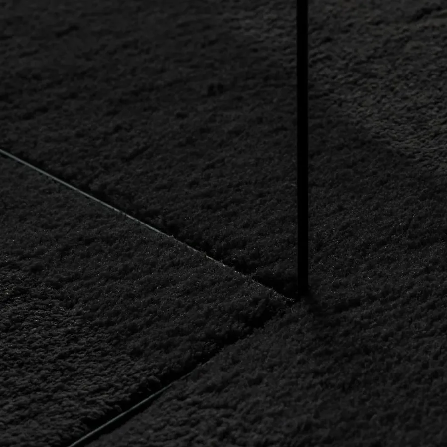 Tapis HUARTE à poils courts doux et lavable noir Ø 120 cm - 8
