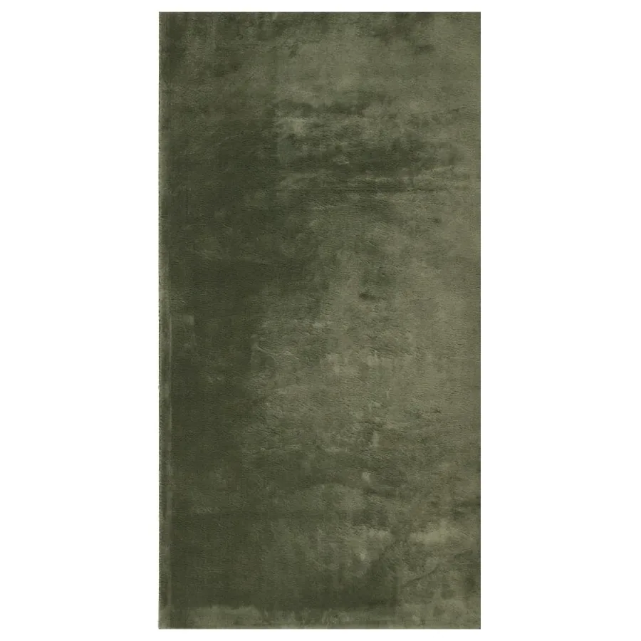 Tapis HUARTE à poils courts doux et lavable vert forêt 60x110cm - 2