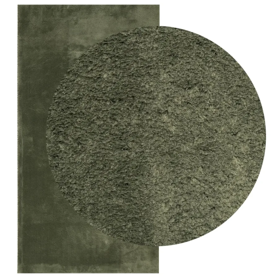 Tapis HUARTE à poils courts doux et lavable vert forêt 60x110cm - 3