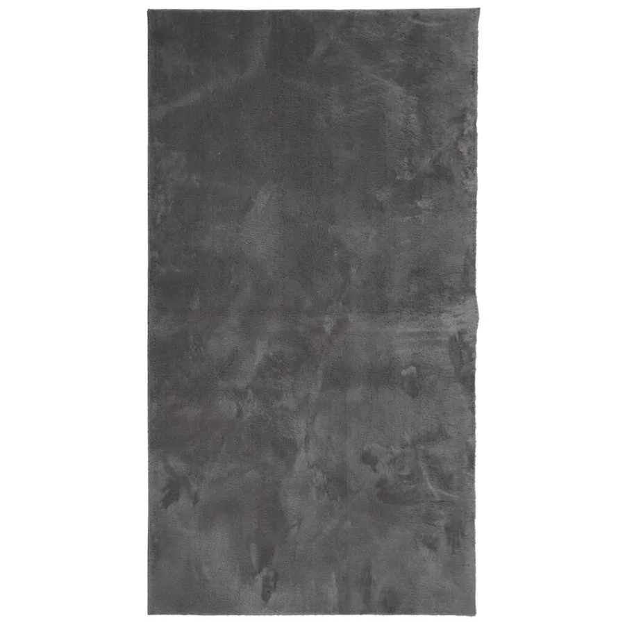 Tapis HUARTE à poils courts doux et lavable anthracite 80x150cm - 2