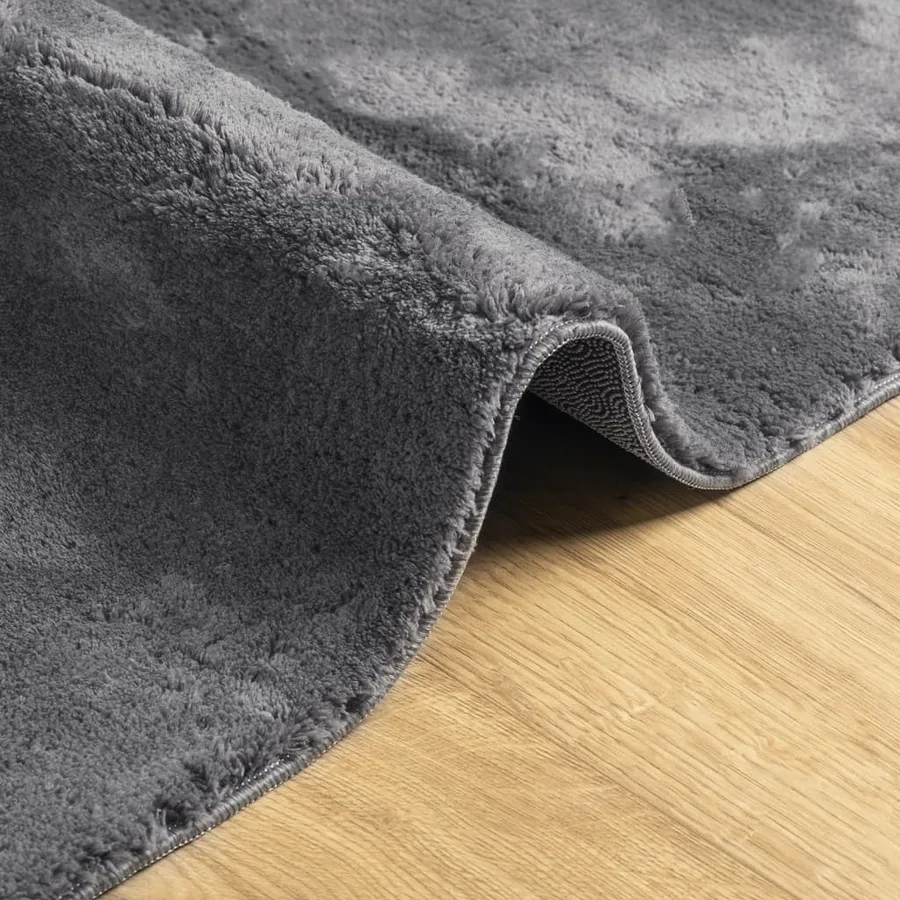 Tapis HUARTE à poils courts doux et lavable anthracite 80x150cm - 6