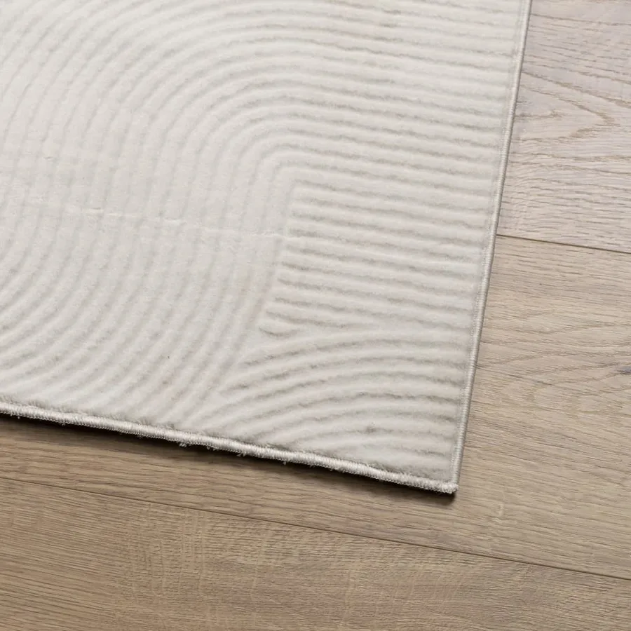 Tapis IZA poils courts style scandinave crème 120x170 cm - 4