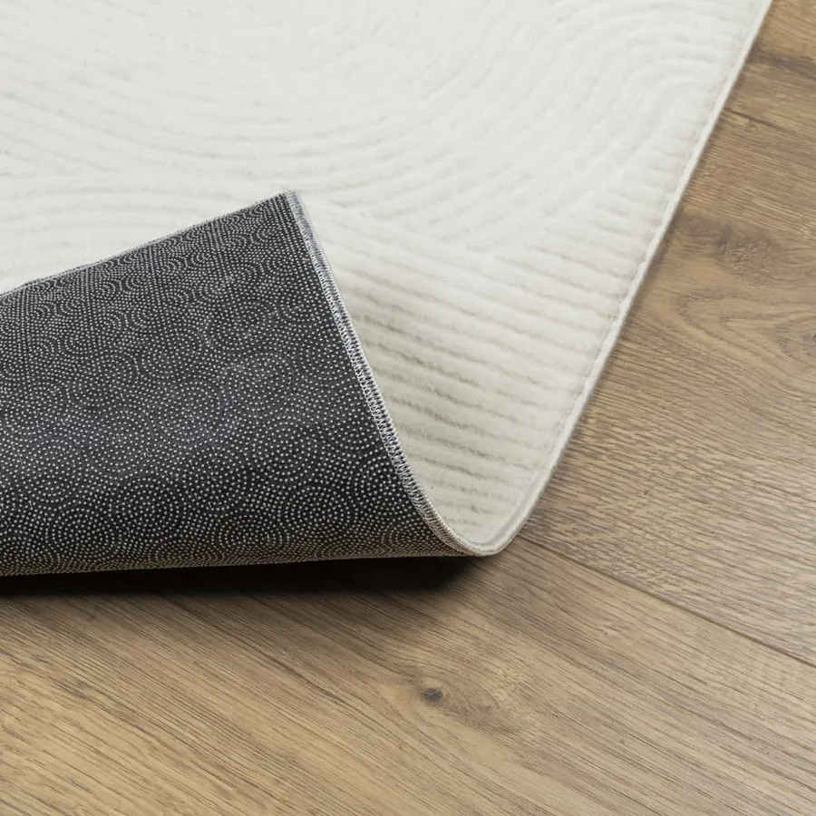 Tapis IZA poils courts style scandinave crème 120x170 cm - 5