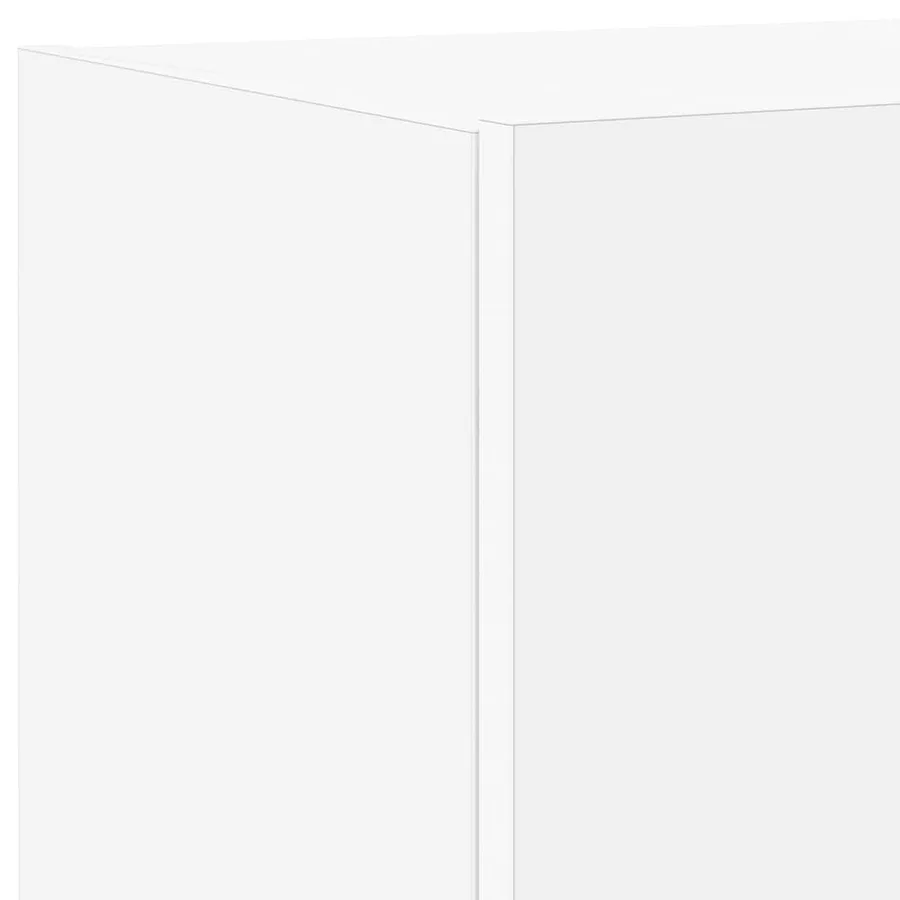 Meuble TV mural avec lumières LED blanc 100x35x31 cm - 12