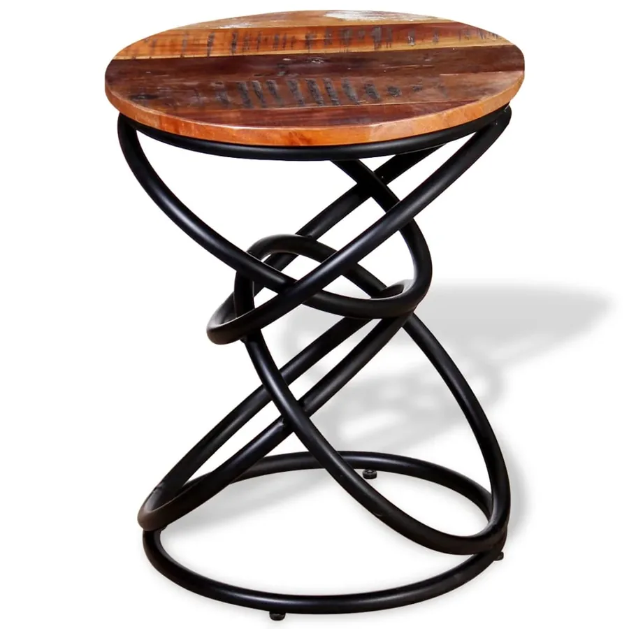 Table d'appoint Bois de récupération massif - 6