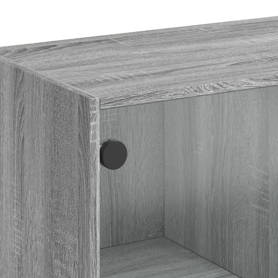 Bibliothèque avec portes sonoma gris 136x37x142 cm - 10