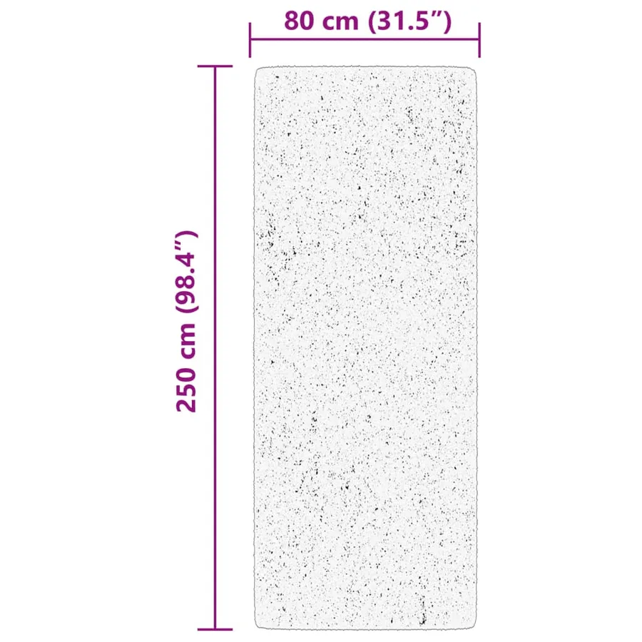 Tapis HUARTE à poils courts doux et lavable beige 80x250 cm - 10