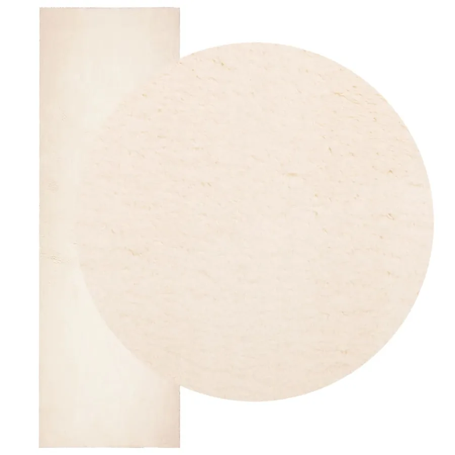 Tapis HUARTE à poils courts doux et lavable beige 80x250 cm - 3