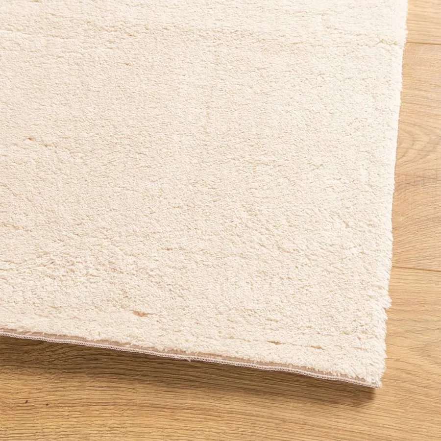 Tapis HUARTE à poils courts doux et lavable beige 80x150 cm - 4
