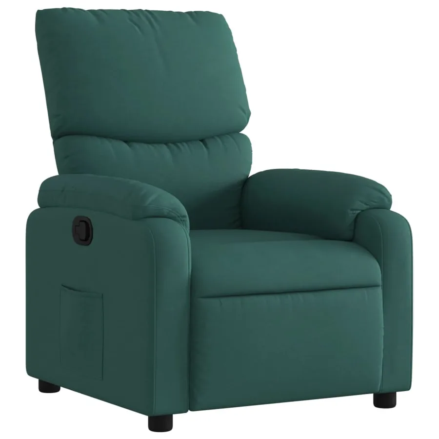 Fauteuil inclinable Vert foncé Tissu - 2