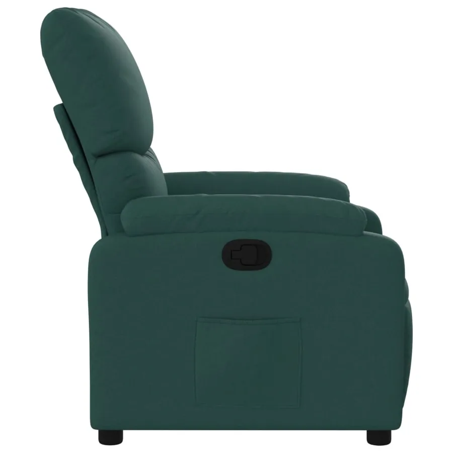 Fauteuil inclinable Vert foncé Tissu - 4