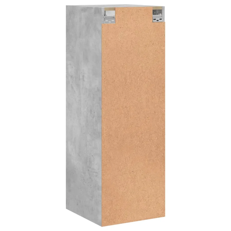 Armoire murale avec portes en verre gris béton 35x37x100 cm - 8