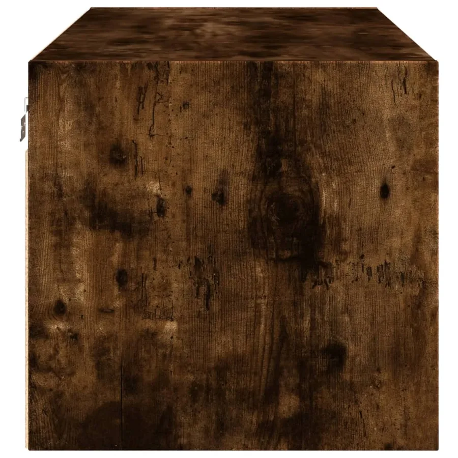 Armoire murale avec portes en verre chêne fumé 102x37x35 cm - 7