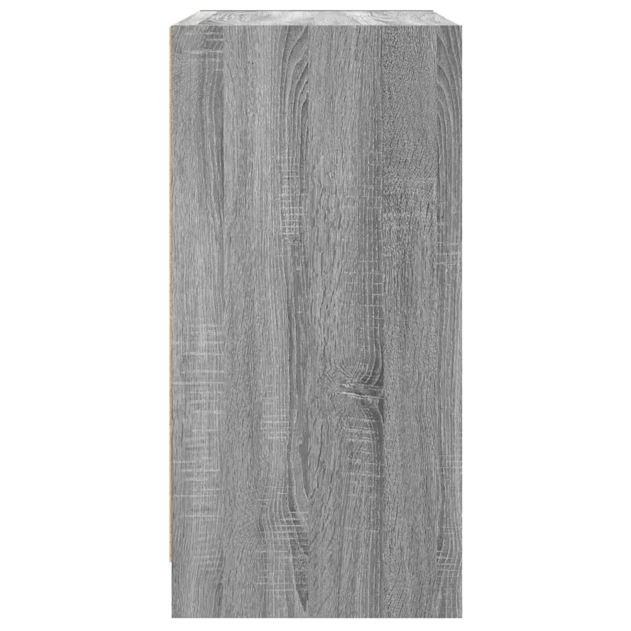 Armoire latérale avec portes en verre sonoma gris 68x37x75,5 cm - 7