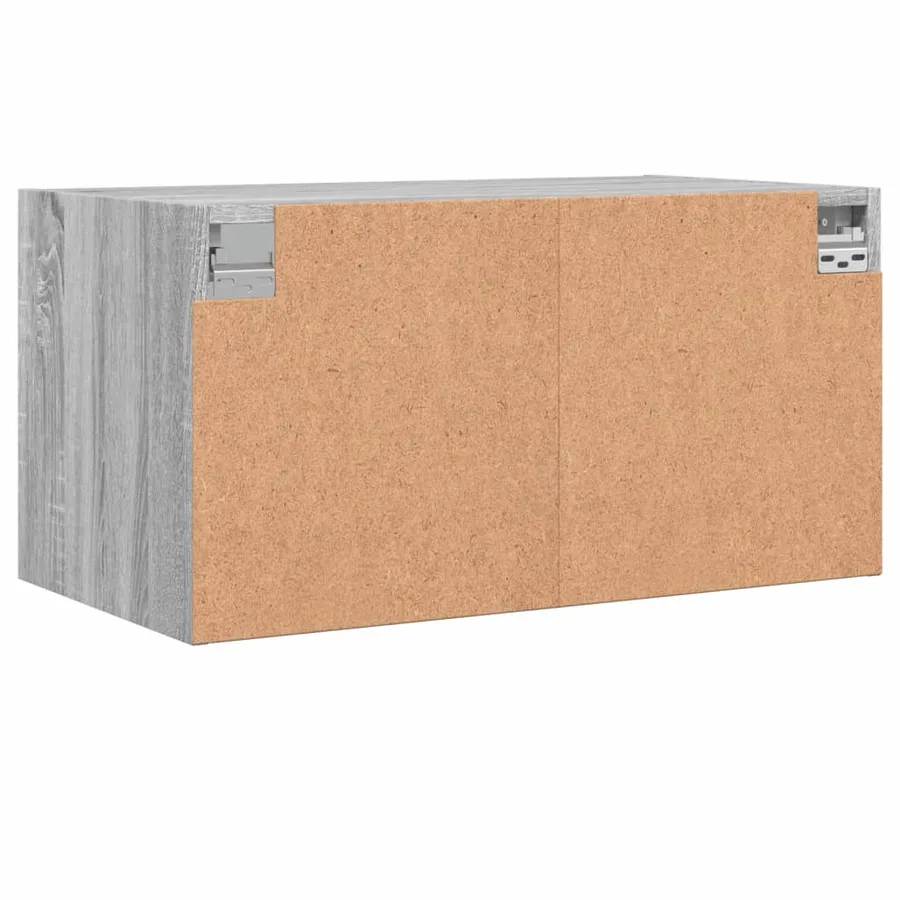 Armoires murales portes vitrées 2 pcs sonoma gris 68,5x37x35 cm - 9