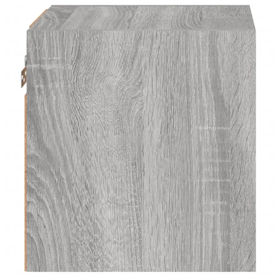 Meuble TV mural avec lumières LED sonoma gris 30x28,5x30 cm - 9