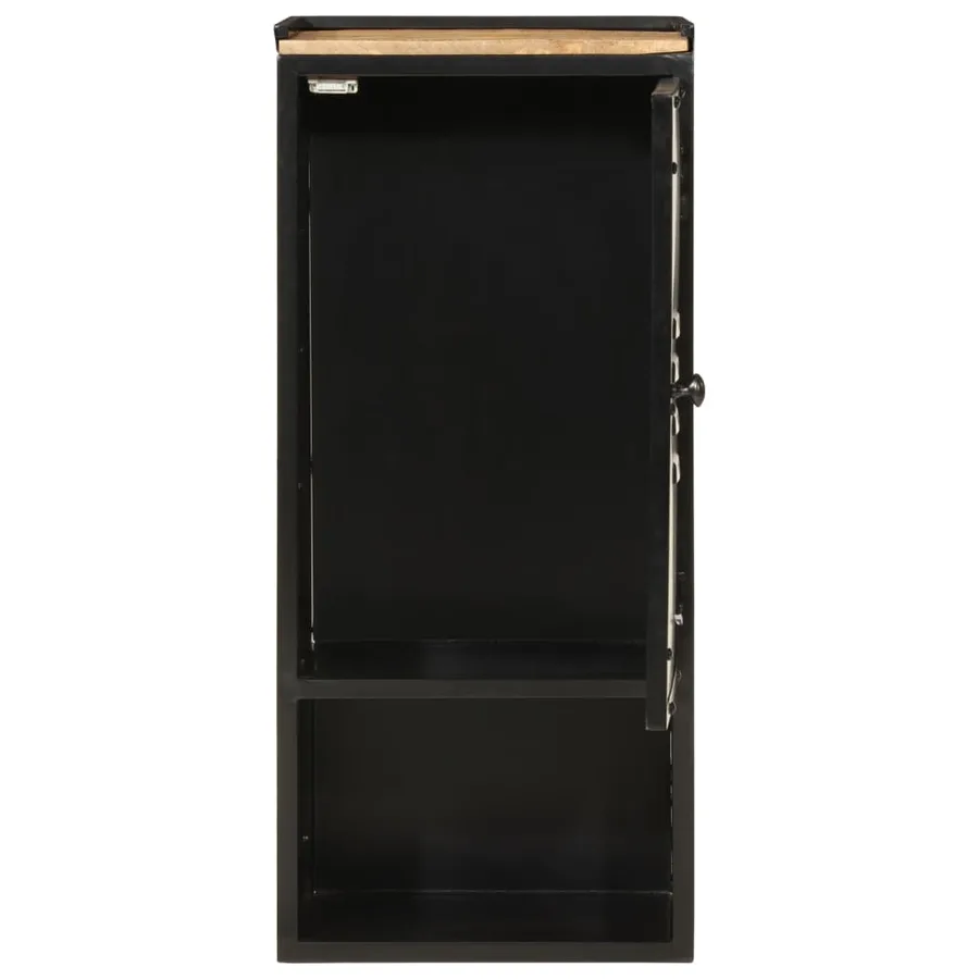 Armoire de salle de bain 40x27x90 cm fer et bois de manguier - 3