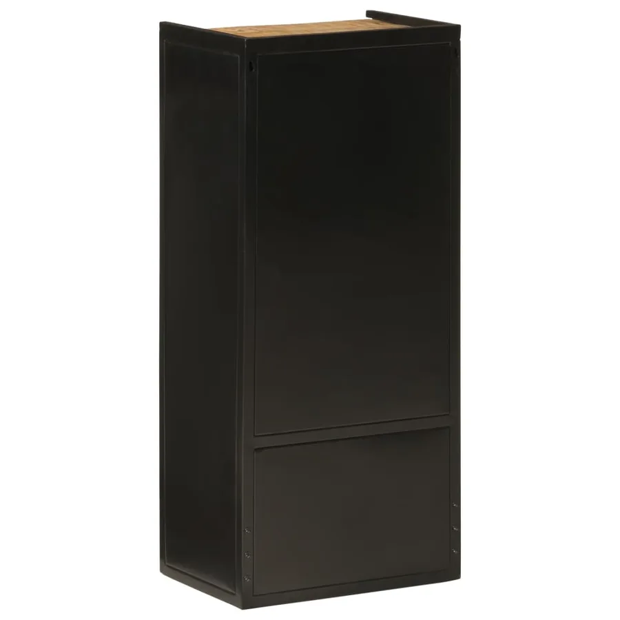 Armoire de salle de bain 40x27x90 cm fer et bois de manguier - 5