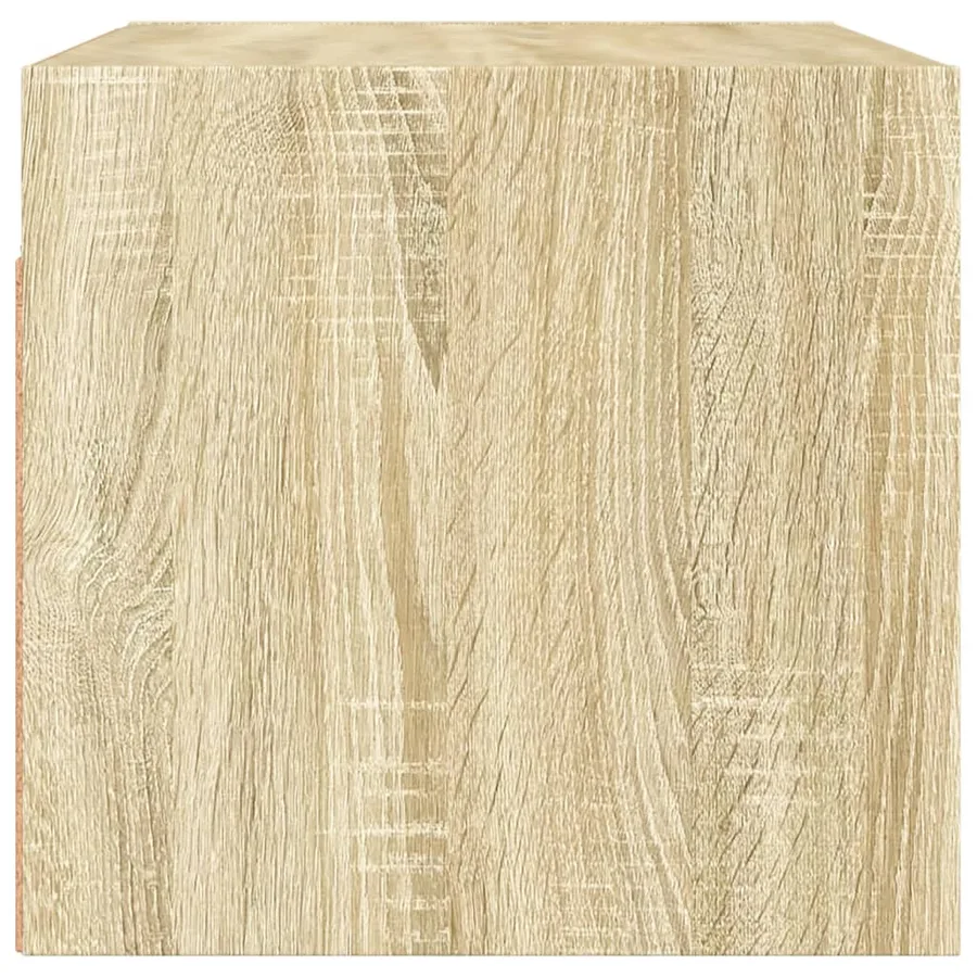 Armoire murale avec portes en verre chêne sonoma 68,5x37x35 cm - 7