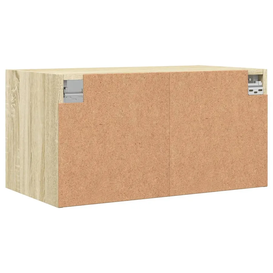 Armoire murale avec portes en verre chêne sonoma 68,5x37x35 cm - 8