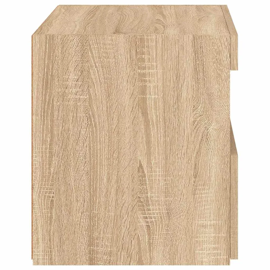 Tables de chevet et lumières LED 2 pcs chêne sonoma 50x40x45 cm - 10