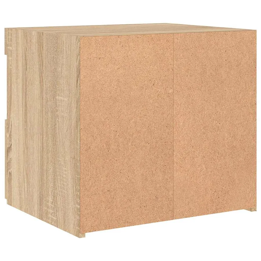 Tables de chevet et lumières LED 2 pcs chêne sonoma 50x40x45 cm - 11