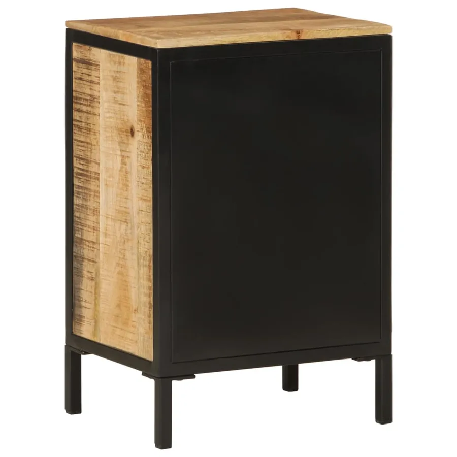 Armoire de salle de bain 40x30x60cm bois massif manguier et fer - 5