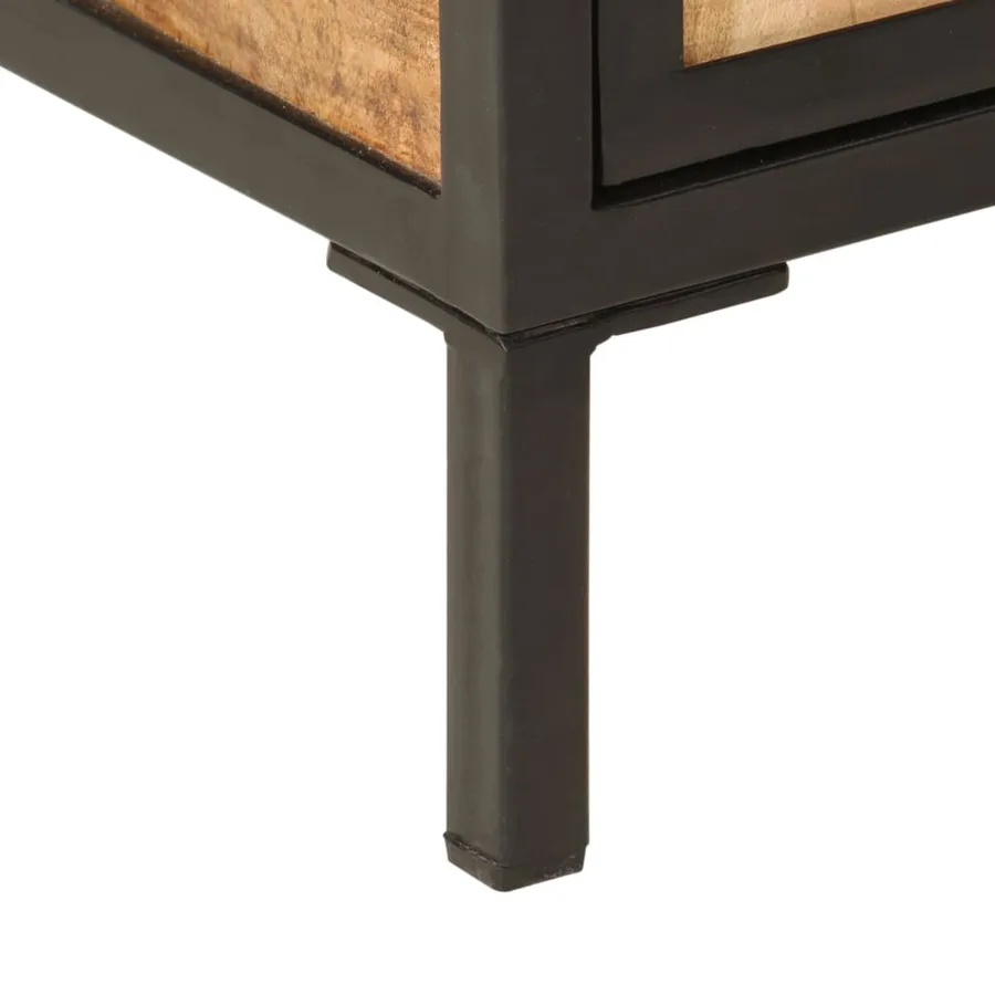 Armoire de salle de bain 40x30x60cm bois massif manguier et fer - 8