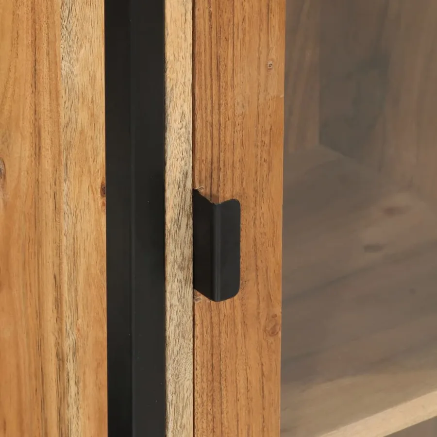Armoire de salle de bain 40x27x190 cm bois massif d'acacia - 7
