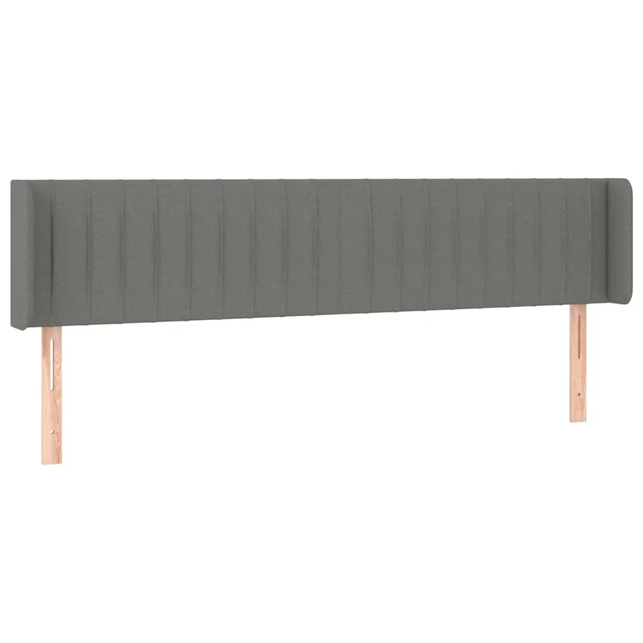 Tête de lit à LED Gris foncé 203x16x78/88 cm Tissu - 3
