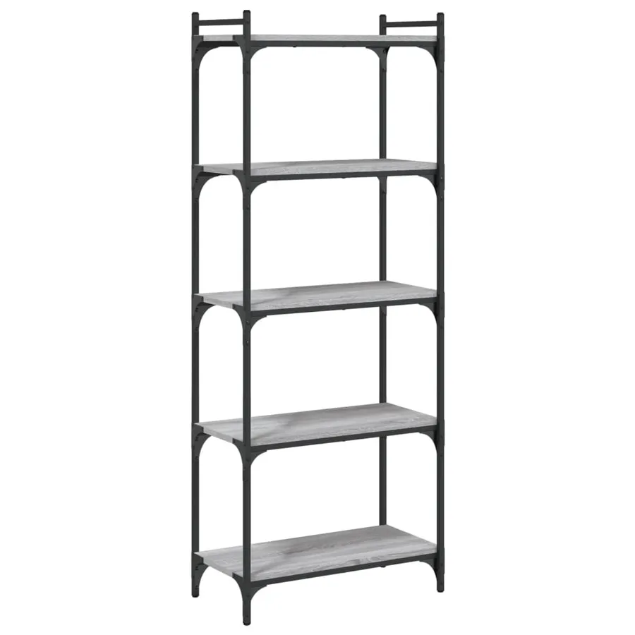 Bibliothèque à 5 niveaux sonoma gris 60x30x154 cm - 6