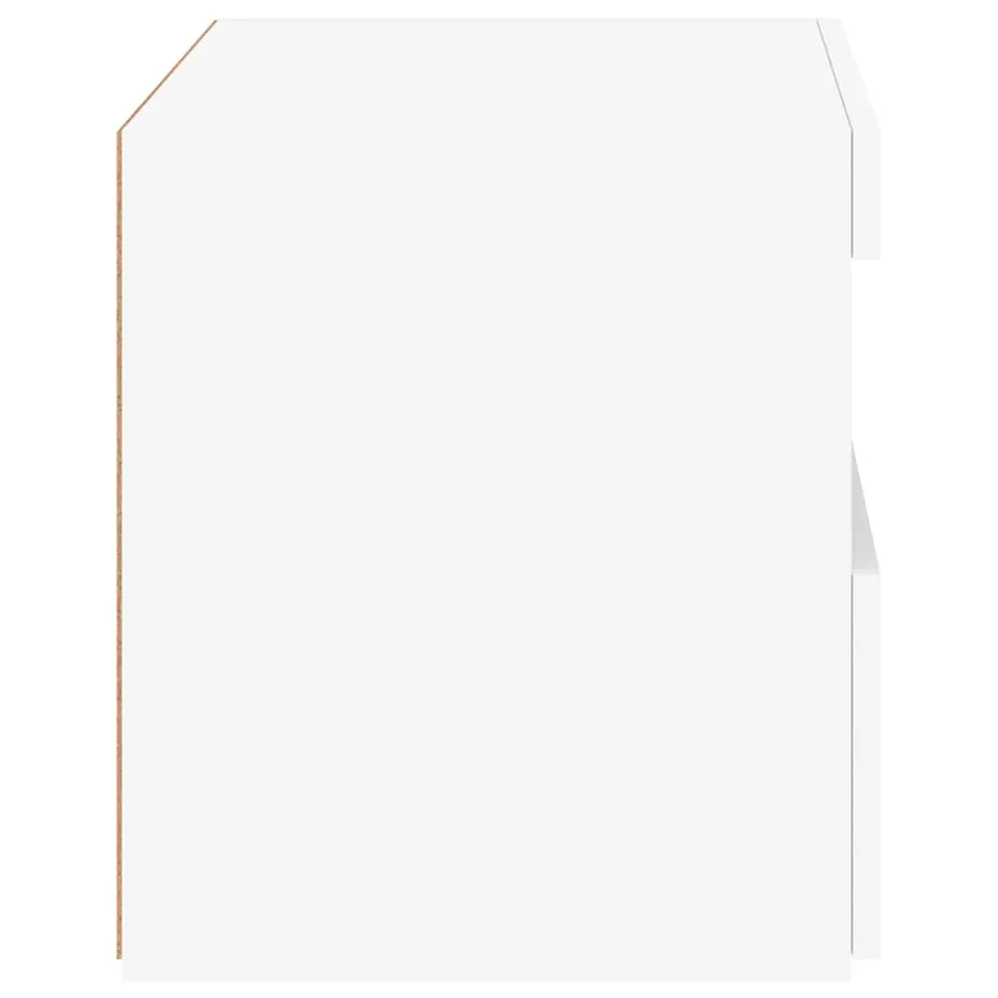 Table de chevet avec lumières LED blanc 50x40x45 cm - 9