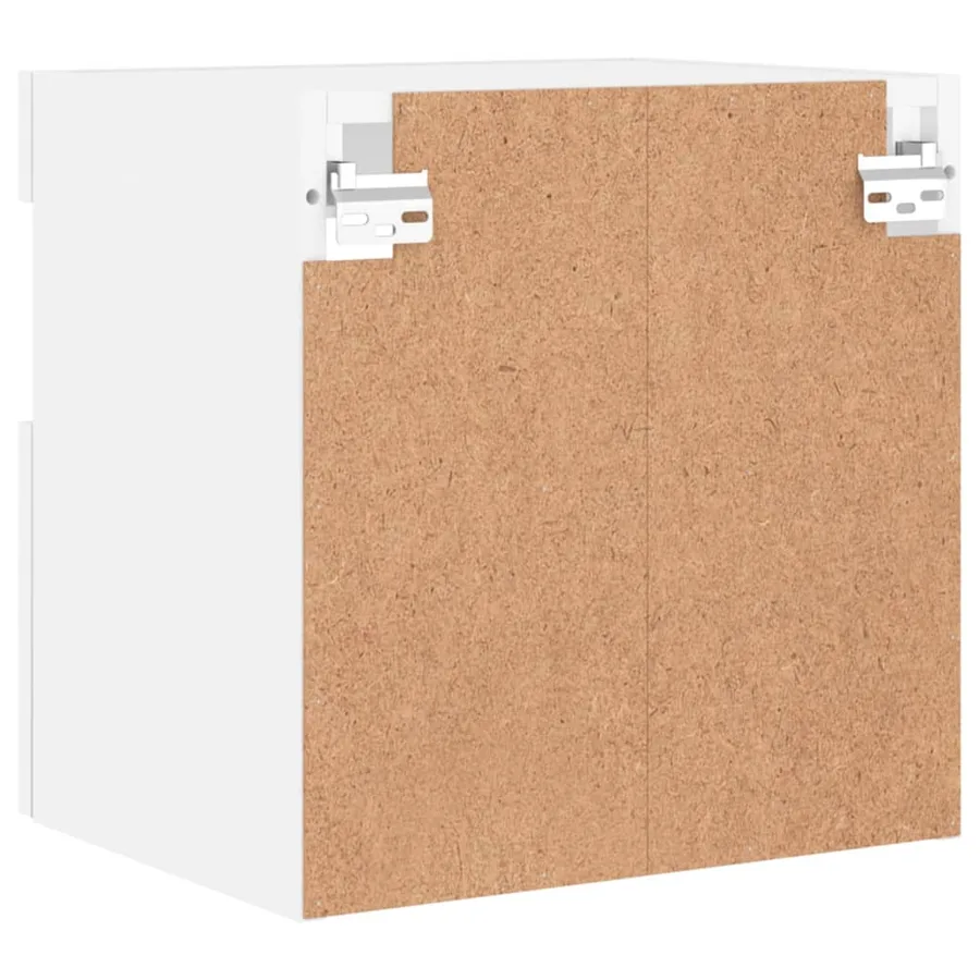 Meubles TV muraux avec lumières LED 2 pcs blanc 40x30x40 cm - 12