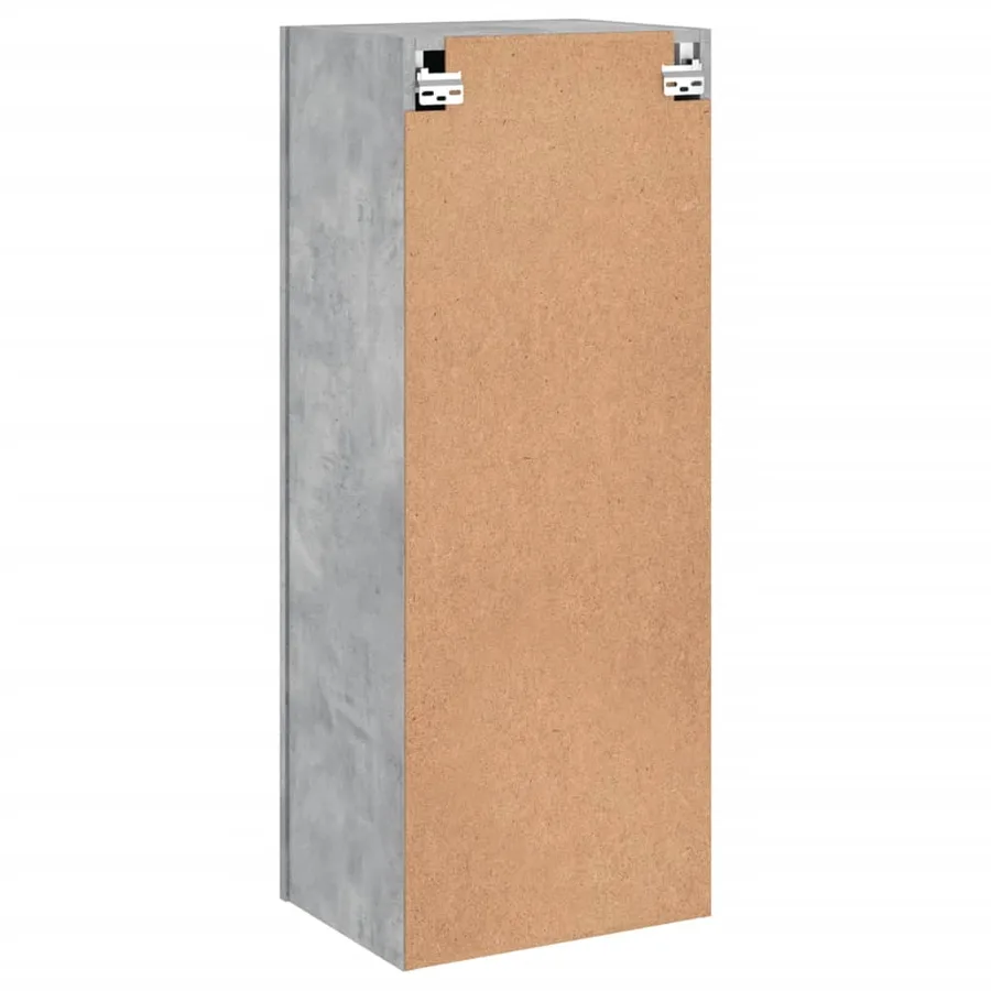 Meuble TV mural gris béton 40,5x30x102 cm bois d'ingénierie - 9