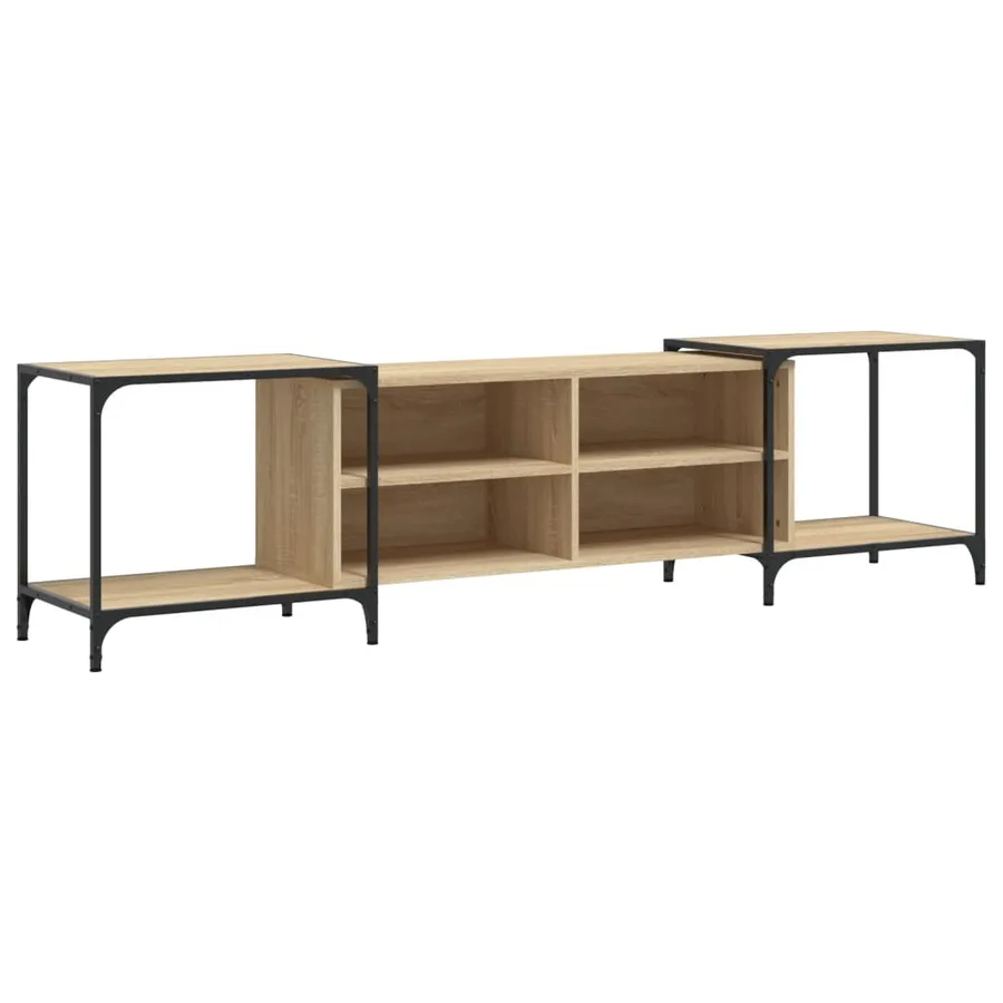 Meuble TV chêne sonoma 203x37x50 cm bois d'ingénierie - 2