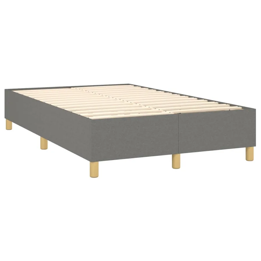 Sommier à lattes de lit avec matelas Gris foncé 120x200cm Tissu - 4