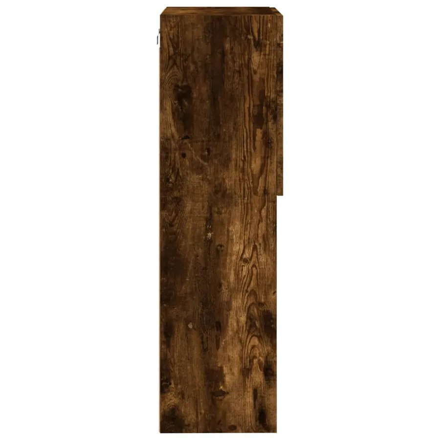 Meuble TV avec lumières LED chêne fumé 40,5x30x102 cm - 10