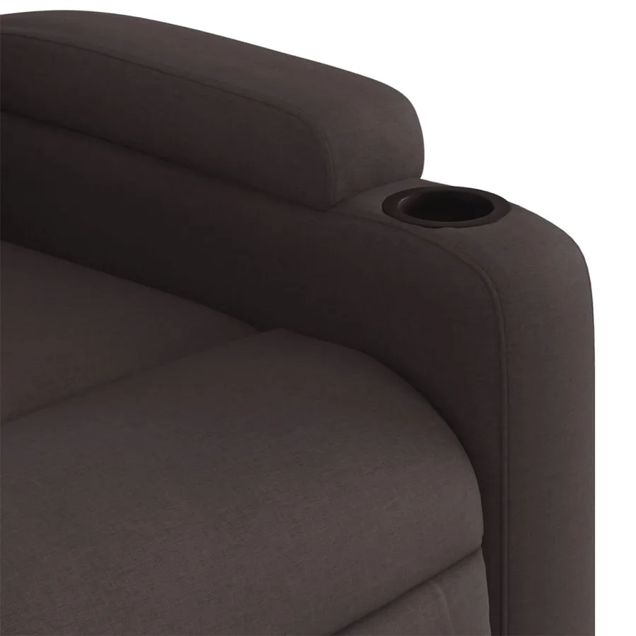 Fauteuil inclinable Marron foncé Tissu - 8