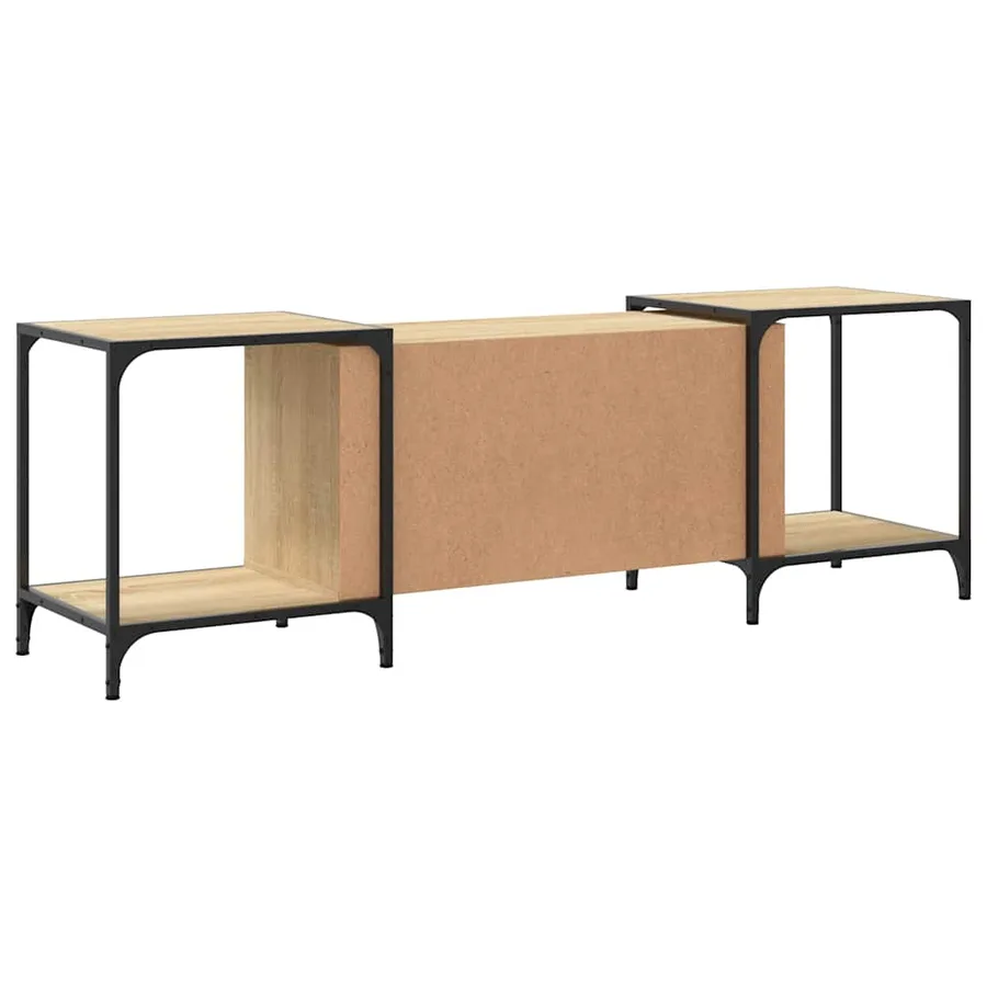 Meuble TV chêne sonoma 153x37x50 cm bois d'ingénierie - 6