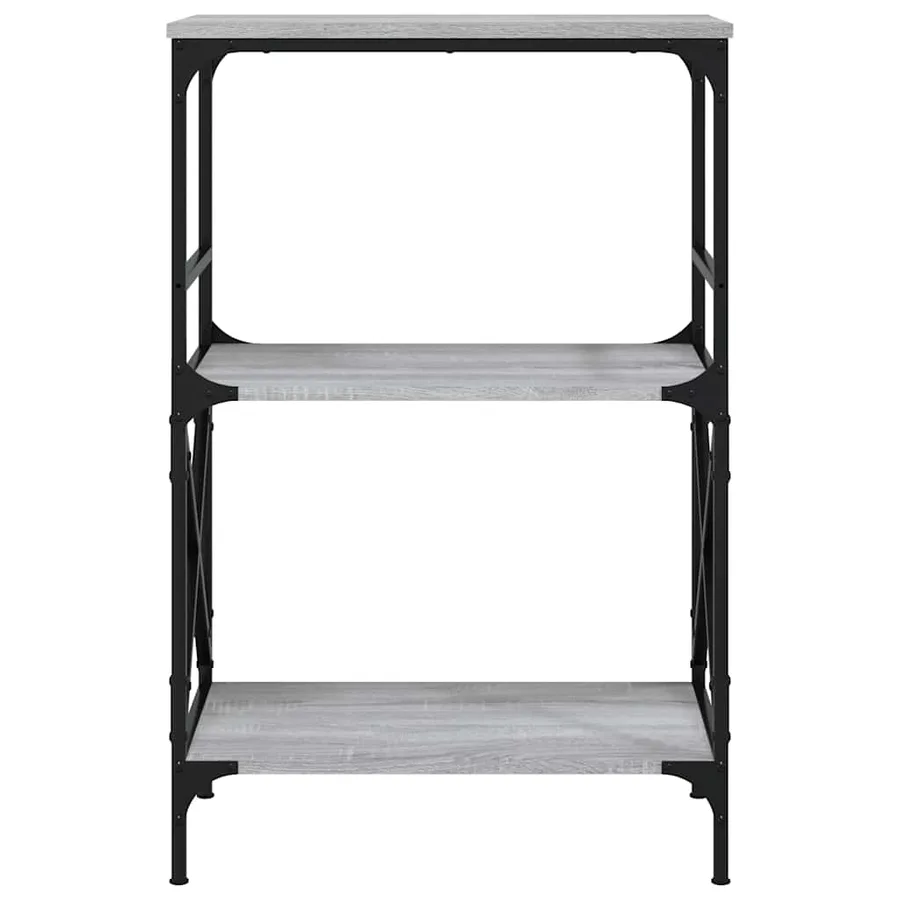 Bibliothèque à 3 niveaux sonoma gris 59x35x90,5 cm - 4