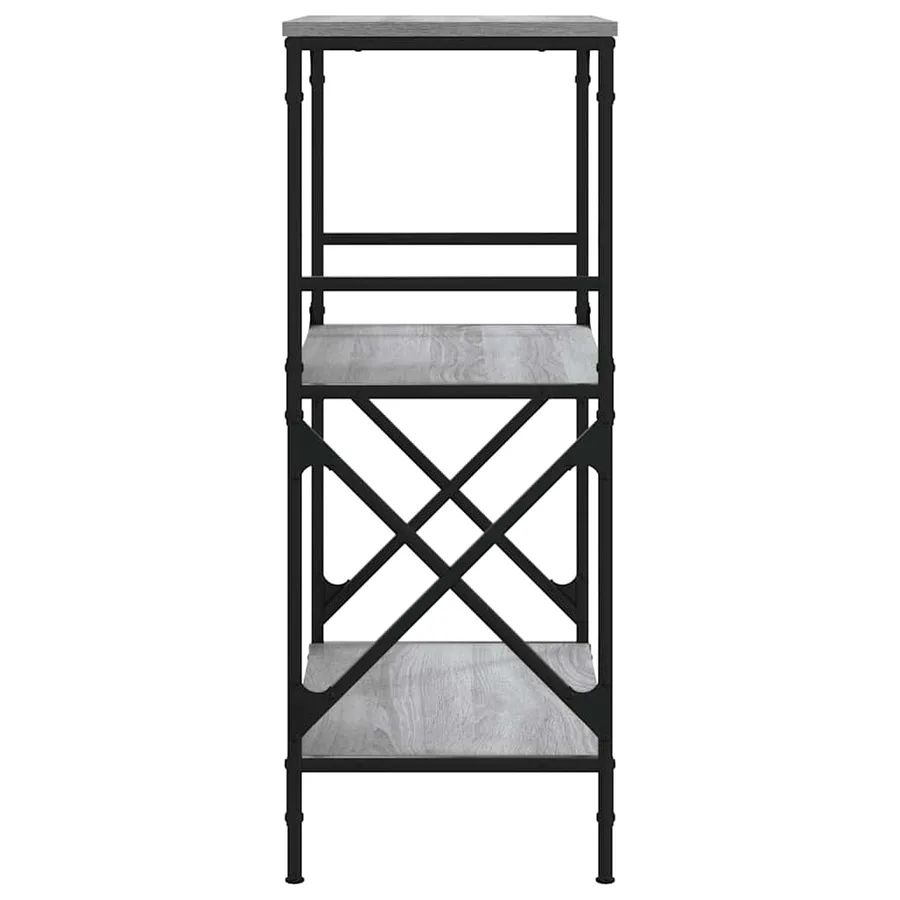 Bibliothèque à 3 niveaux sonoma gris 59x35x90,5 cm - 5