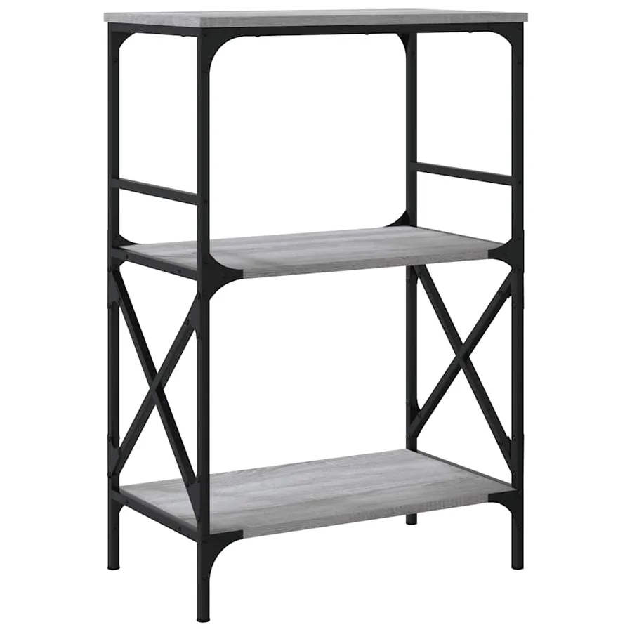 Bibliothèque à 3 niveaux sonoma gris 59x35x90,5 cm - 6