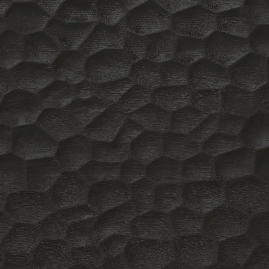 Meuble TV noir 70x33x46 cm bois massif de manguier - 9